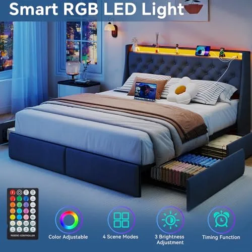 Smart RGB LED Light, Built Into the Headboard